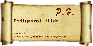 Podlyeszni Hilda névjegykártya